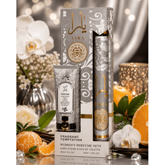 Yara Silver kvepalų ir rankų kremo dovanų rinkinys, 65 ml