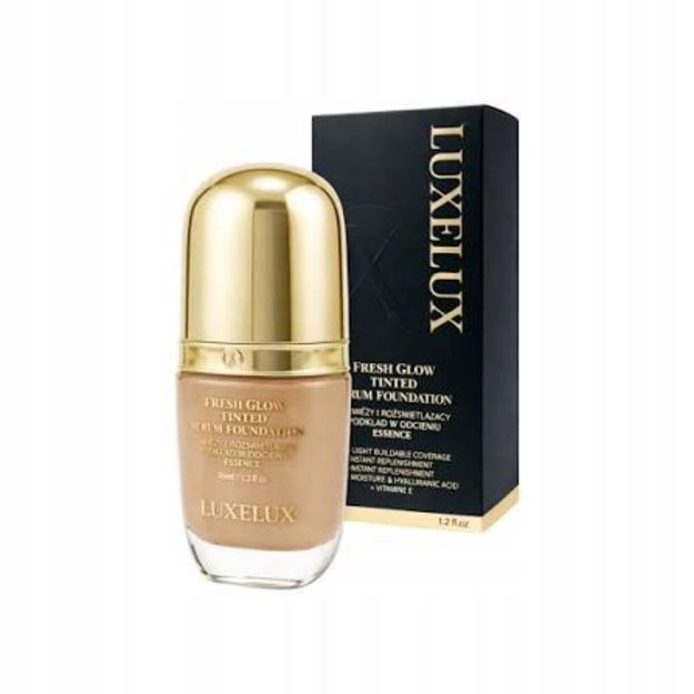 LUXELUX Glow Serum Foundation N14 Natural Light makiažo pagrindas-serumas, 35 ml