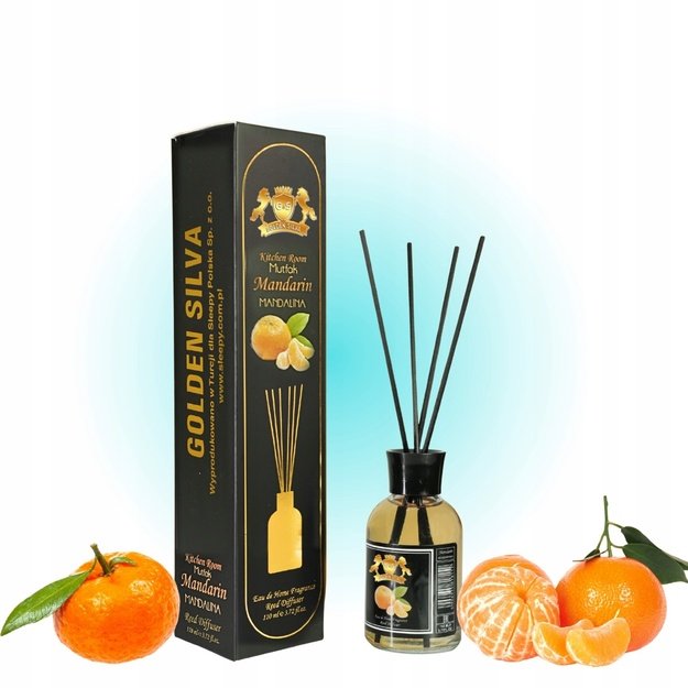 Golden Silva Mandarinka kvapų difuzorius su lazdelėmis, 110 ml