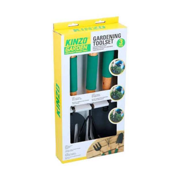KINZO Garden – 3 dalių sodo įrankių rinkinys, Soft Grip