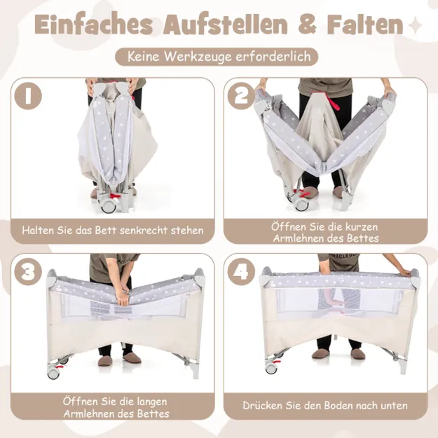 Sulankstoma kelioninė lovytė kūdikiui  2