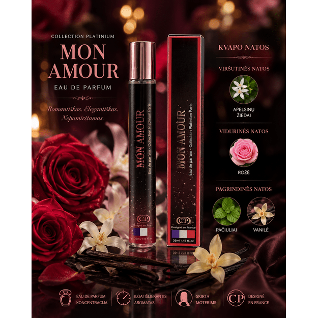 Collection Platinium Mon Amour Eau de Parfum moterims, 35 ml