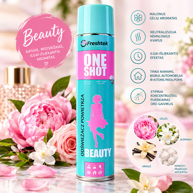 Freshtek ONE SHOT Beauty koncentruotas oro gaiviklis, 600 ml
