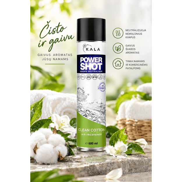 KALA Power Shot „Pear Green Tea“ kvapų neutralizatorius, 600 ml