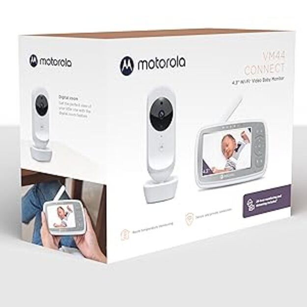 Motorola VM44 Connect 4.3" Wi-Fi kūdikio stebėjimo kamera 
