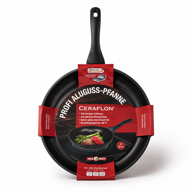GREBLON Profi Aluguss-Pfanne 28 cm