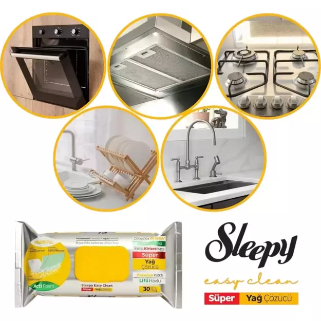 Sleepy Easy Clean  riebalų valymo servetėlės, 30 vnt. 2