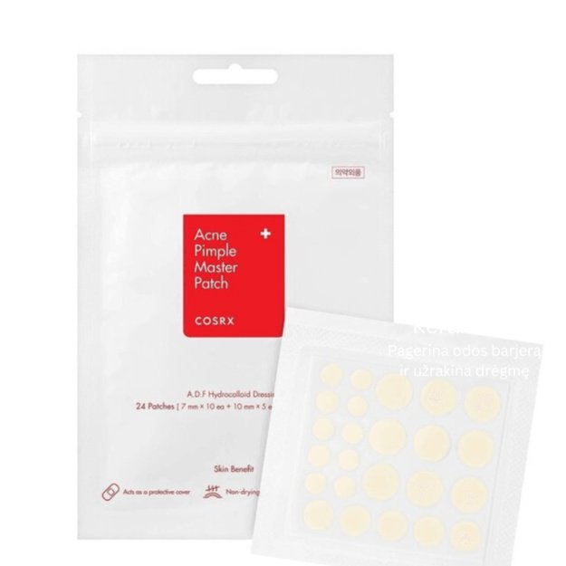 COSRX Acne Pimple Master Patch hidrokoloidiniai pleistrai nuo spuogų, 24 vnt.