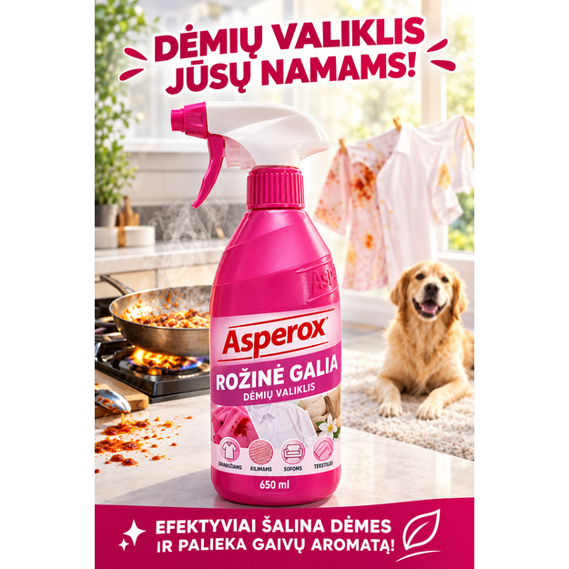 Asperox Pembe Güç dėmių valiklis purškiamas, 650 ml