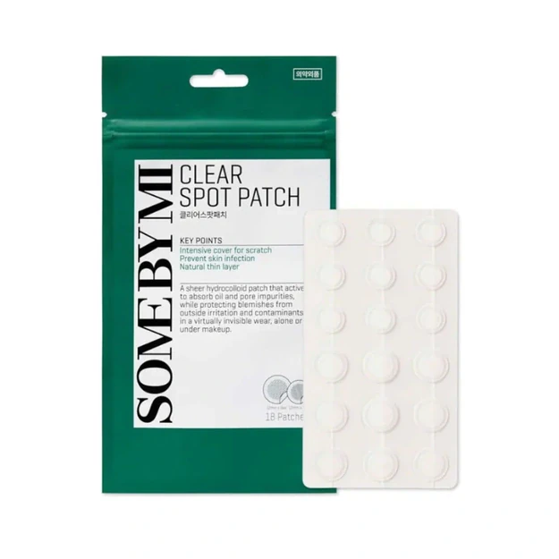 SOME BY MI Clear Spot Patch hidrokoloidiniai pleistrai nuo spuogų, 18 vnt.