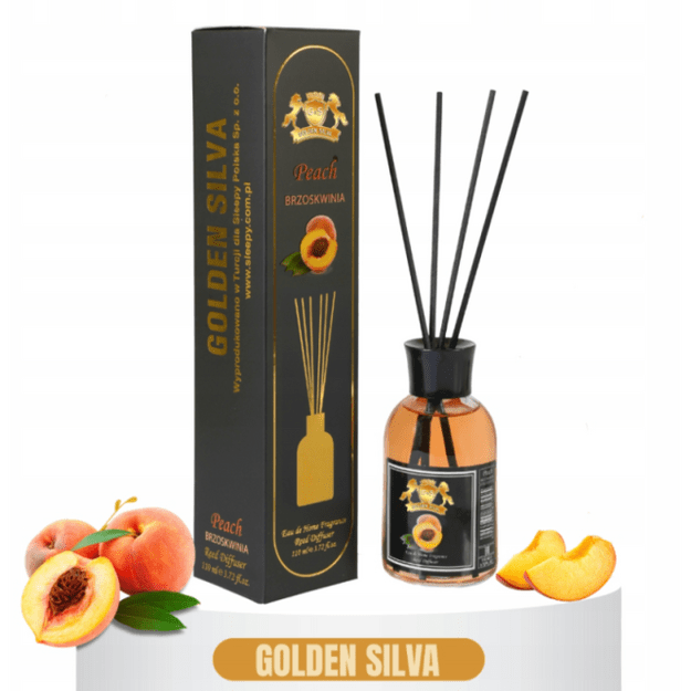 Golden Silva „Persikas“ – namų kvapas su lazdelėmis, 110 ml