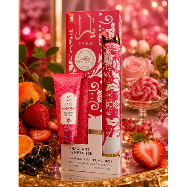 Yara Candy kvepalų ir rankų kremo dovanų rinkinys, 65 ml