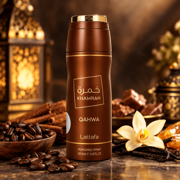 Lattafa Khamrah Qahwa parfumuotas kūno purškiklis, 200 ml