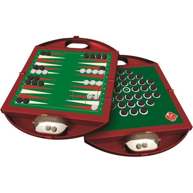 Backgammon & Solitaire „Travel“ – kompaktiškas stalo žaidimas 2 in 1 1