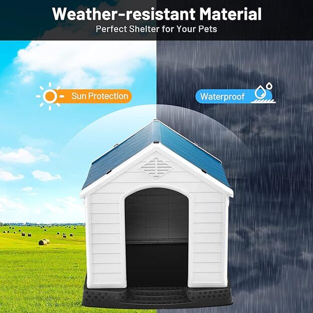 „Costway“ plastikinis šunų voljeras 2