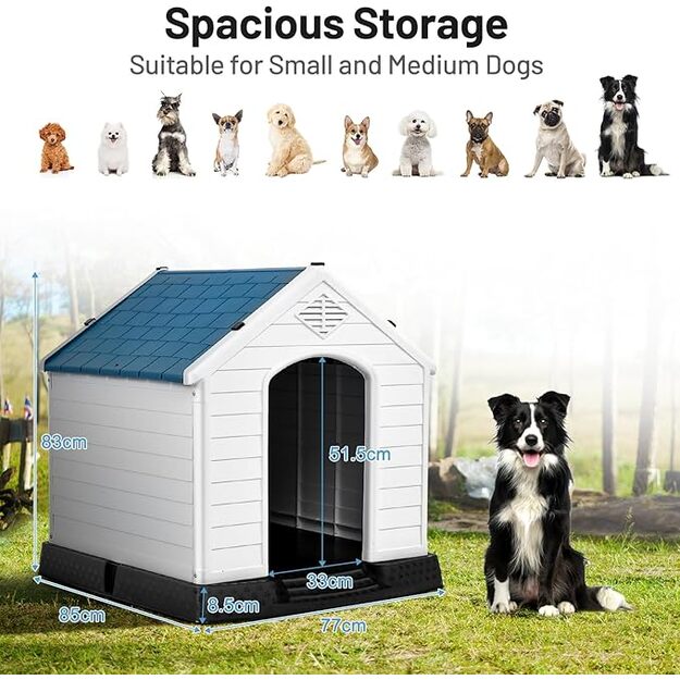 „Costway“ plastikinis šunų voljeras 3