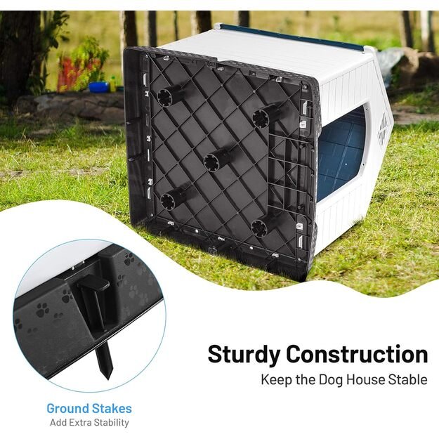 „Costway“ plastikinis šunų voljeras 4